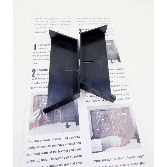 Parker Bros Mind Maze Game 1970 Two Black Stands Instructions Replacement Parts - Picture 3 of 5